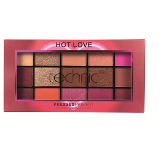 Technic 15 Color Pressed Pigment Eyeshadow Palette - Hot Love
